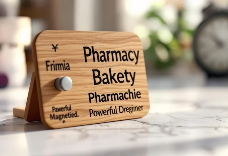 Tout savoir sur le badge préparateur en pharmacie personnalisé en bois et sa fixation magnétique puissante