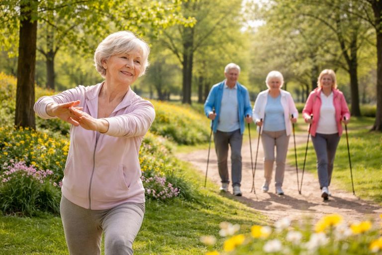 Les activités sportives adaptées pour seniors avec la gym douce et la marche nordique