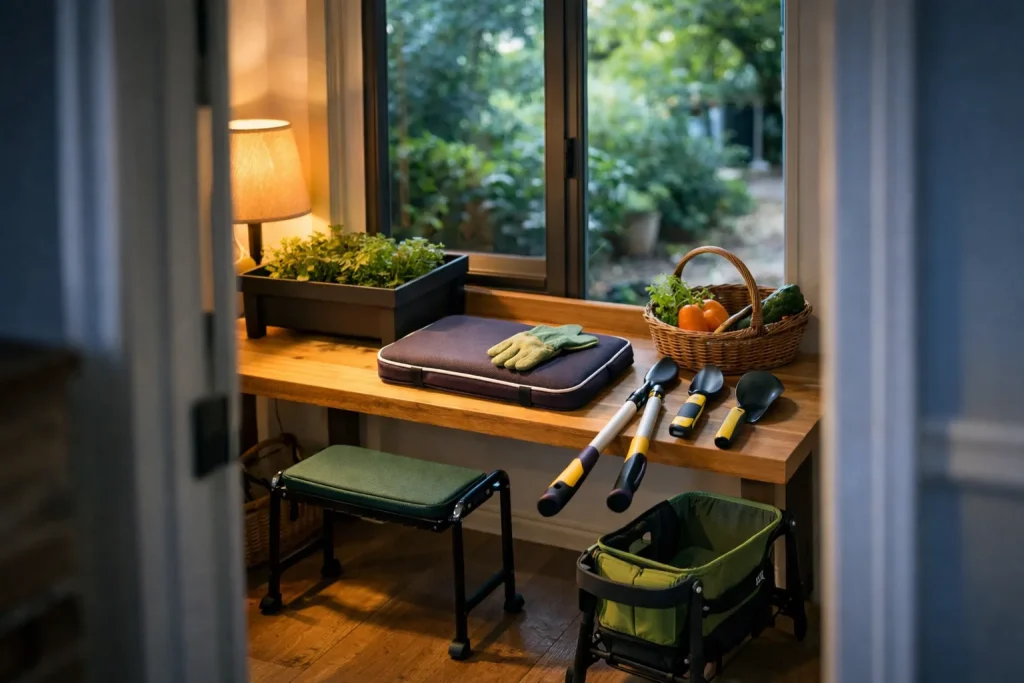 Jardiner sans se faire mal : outils, hauteurs, gestes